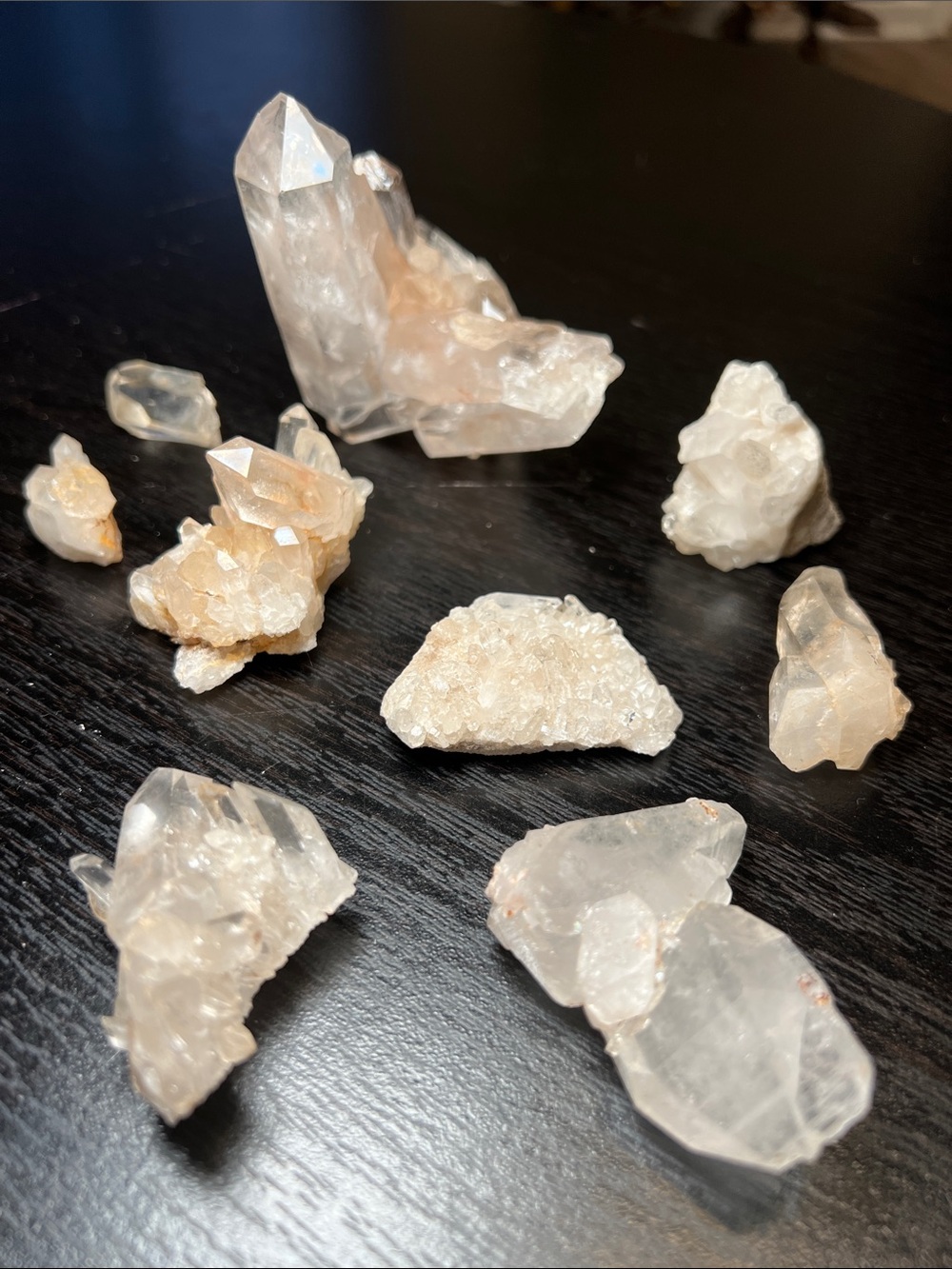 Lot of Clear Quartz Crystal Cluster Tower Healing Pieces